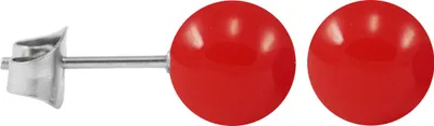 Produktbild von Ohrstecker Chirurgenstahl Neonfarben Größe - 5 mm Farbe - Rot