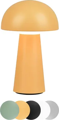 Produktbild von LED Akku Tischleuchte, Tischlampe, kabellos, aufladbar, 4-fach Touch, dimmbar, In- & Outdoor, gelb, lightling Lennox