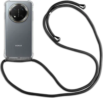 Produktbild von Handykette für Honor Magic 7 Lite Hülle mit Band Case Handyhülle mit Kette in Schwarz