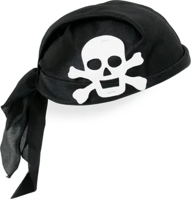 Produktbild von Piraten Haube Piratenhaube Schwarz mit Totenkopf Karneval Fasching Halloween Party Cosplay