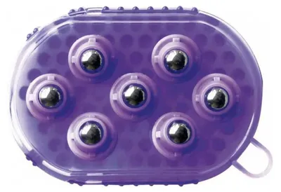 Productafbeelding van Hippo-tonic massagehandschoen met curry-effect, transparant. Transparant. One size