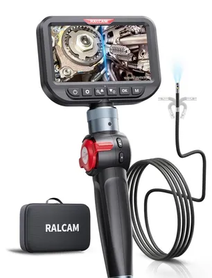 Produktbild von Endoskopkamera Inspektionskamera Endoskop - 180° schwenkbarer Kopf - 6,5 mm - 5 Zoll HD-Display - 1,5 m - IP67