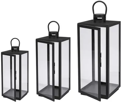 Produktbild von SEVICO Laterne Gartenlaterne 3tlg. Windlicht Laterne Kerzenhalter Kerzenleuchter Kerzenständerr für Outdoor Wohnzimmer Garten Balkon F270