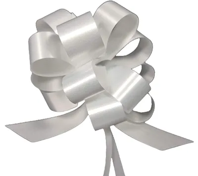 60 weiße Stoffschleifen, 3 cm Ø, 13 cm, für Hochzeiten