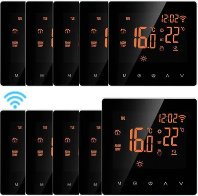 Produktbild von 10X WiFi Thermostat LCD Digital Raumthermostat für 16A Elektroheizung Fußbodenheizung Woche Programmierbare Thermostat  Innenthermometer Temperaturregler Wandthermostat für Home School Office Hotel
