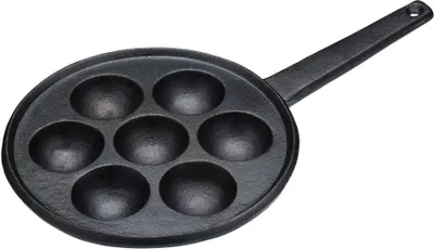 Image de Kitchen Craft Poêle à crêpes danoises et à Kuzhi en fonte 20.5cm