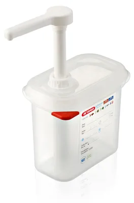 Soßenspender GN 1/9, 1,5 L, transparent, 190x176x108 mm