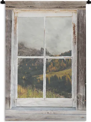 Produktbild von MuchoWow® Wandteppich Wandbehang Aussicht - Berg - Herbst 120x180 cm Tapisserie Dekoration Wandtuch - Schlafzimmer - Dekorationen für das Haus