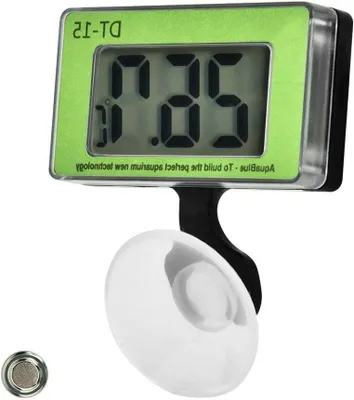 Productafbeelding van Digitale Aquarium Thermometer - Temperatuur Meetinstrument - Waterkwaliteit Monitoren - Duidelijk LCD Display - 58 x 45 cm - Zwart