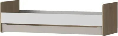 Produktbild von Einzelbett / Gästebett mit Staukasten Fushana 01, Farbe: Buche / Weiß - 90 x 200 cm (B x L)