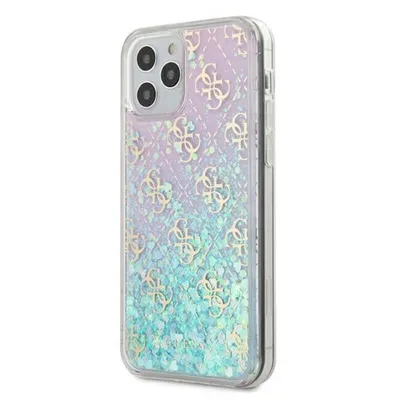Zdjęcie produktu dla Etui Guess 4G Liquid Glitter Iridescent do Apple iPhone 12 Pro Max, wielokolorowe