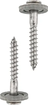 Produktbild von HELPMATE – Spenglerschrauben 4,5x35 mm, 150 Stück, DIN 7995, Edelstahl A2, PZ2, DIN 7995, Dachdeckerschrauben, Linsenkopf, mit Tellerscheibe und EPDM-Di, Silber, 4,5 x 35 mm