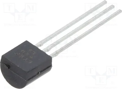 Obrázok produktu pre 10 kusov: Tranzistor NPN, 300 V, 0,8 W, 0,5 A, prevedenie TO92, typ BF420, bipolárny tranzistor na montáž do dosky