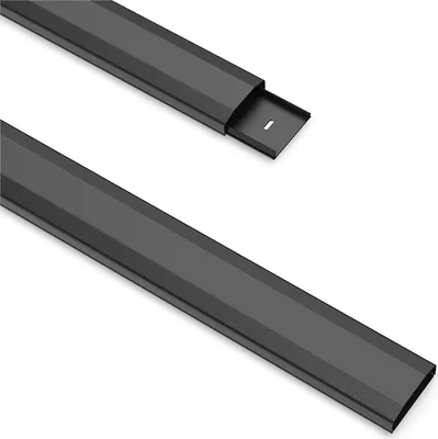 Immagine prodotto di Canalina per cavi PureMounts® in plastica con nastro adesivo + viti/tasselli, 0,50 m, nera