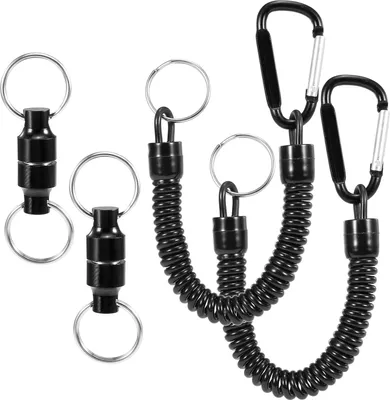 Zdjęcie produktu dla Lixada – 2-częściowy magnetyczny łącznik do podbieraka Keeper Landing Net Connector z karabińczykiem na linkę do wędkarstwa muchowego