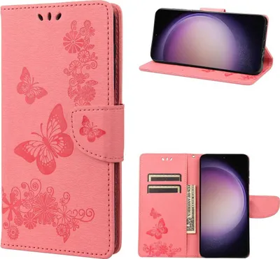 Produktbild von König Design Hülle kompatibel mit Kunstleder Handyhülle - Handy Case Rosa