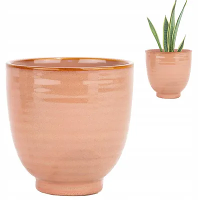 Produktbild von Skandi.pl Keramik-Übertopf 14cm Rosa Rund Hoch