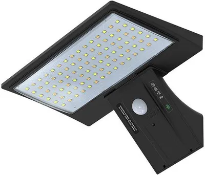 Imagen del producto de Lámpara solar exterior impermeable: 4 modos de luz, control remoto, 520 lúmenes, IP65 resistente al agua, sensor de movimiento, ideal para entrada, jardín, terraza, valla, garaje, camino