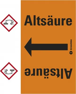 Produktbild von Dreifke® Rohrleitungsband Altsäure, praxisbewährt, ab Ø 50mm, orange/schwarz,...