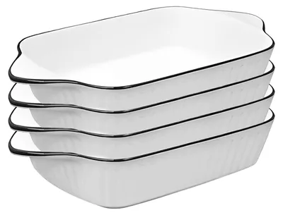 Produktbild von Set von 4 kleinen Keramischen Auflaufformen - 1 L mit Griffen