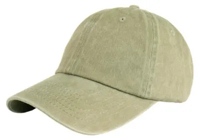 Produktbild von Baseball Cap 100% Baumwolle Khaki gewaschen verstellbar für Damen und Herren