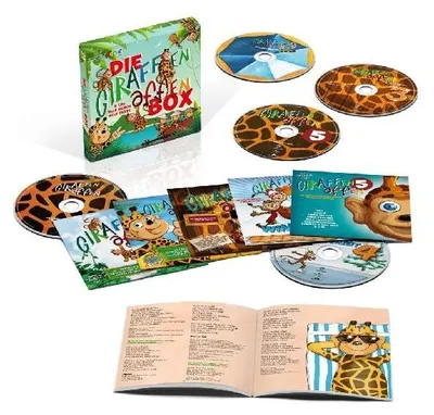 Produktbild von Die Giraffenaffen Box-5 CDs mit Songs und Texten