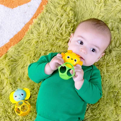 Produktbild von Oball Beißspielzeug Baby Soother Pals Easy-Grasp - mehrfarbig