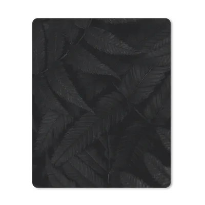Produktbild von MuchoWow® Mauspad Mousepad Blätter - Schwarz - Weiß - Pflanzen - Botanisch 19x23 cm - Mousepads - Maus Mat - Pad - Mausunterlage - Mauspads - Spielen