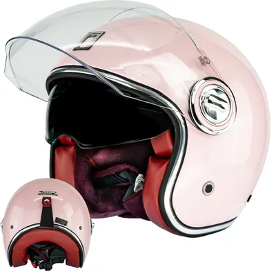Produktbild von NOX JetHelm NEO-RETRO HERITAGE S (55 - 56cm) Pastel Rosa Motorradhelm