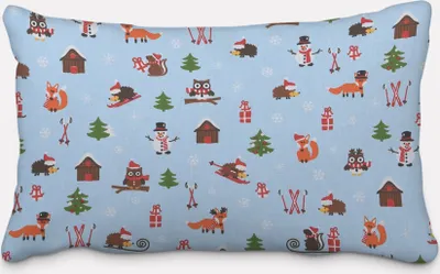 Produktbild von SCHÖNER LEBEN. Kissenhülle Wintertiere hellblau verschiedene Größen Größe 30x50cm (HxB) 30x50cm (HxB) Größe