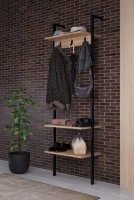 Produktbild von Skye Decor, Nina, Schränke, Flurständer, Schwarz, 60 x 180 x 26 cm