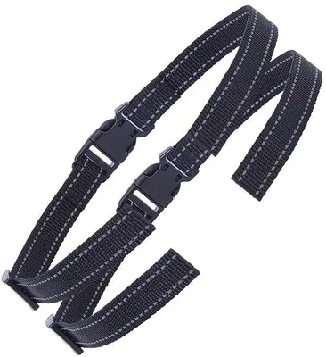 Imagen del producto de Collar ajustable de nylon, juego de 2 unidades, reflectante, adecuado para perros pequeños, medianos y grandes, duradero y resistente a los golpes