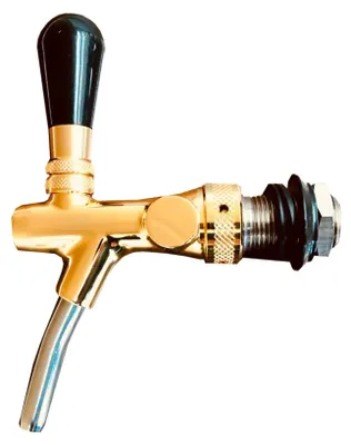 Image de Robinet tireuse a biere, robinet biere - plaqué or, longueur de fil: 35 mm