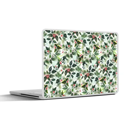 Produktbild von MuchoWow® Laptop Aufkleber Sticker Cover Aquarell - Grün - Weihnachten 36.5x27.5 cm - Laptop-Sticker