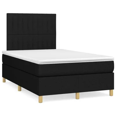 Produktbild von vidaXL Boxspringbett mit Matratze Schwarz 120x200 cm Stoff