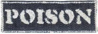 Produktbild von Aufnäher Patches POISON Gr. ca. 8 x 2,5cm 20678