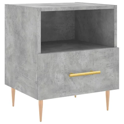 Zdjęcie produktu dla vidaXL Stolik nocny betonowy szary 40x35x47,5 cm materiał drewnopochodny - Stoliki nocne
