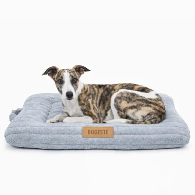 Image de Dogeste Tuli matelas pour chien 90 × 65 cm, panier pour chien en velours côtelé, antidérapant