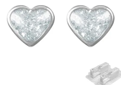 Produktbild von Medizinische Ohrstecker: Erstohrstecker Studex 75 „Glitter Herz“ Weiß