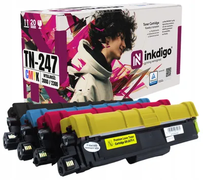 Produktbild von INKDIGO TN247 Toner Set für Brother HL-L3270CDW DCP-L3510CDW