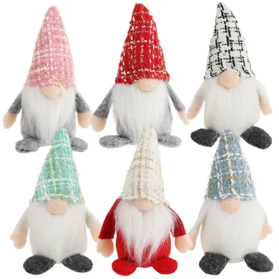 6er Set Weihnachtszwerge 15 cm, Deko-Figuren, Winterdeko