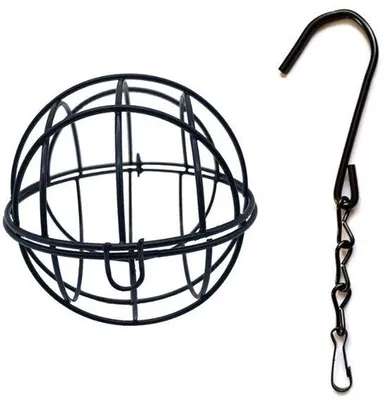 Produktbild von Metallenes Futterhäuschen 4-teilig schwarz für Garten und Tiere