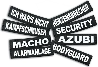 Produktbild von Julius-K9 Powergeschirr Baby 1 Klettsticker Reflektierend XS, Maße:GIFTZWERG 2 x 8 cm