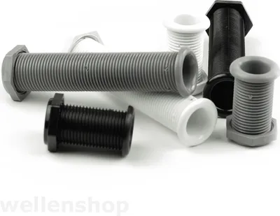 Produktbild von Kabeldurchführung, 155 mm, schwarzer Kunststoff, für Wandstärken bis 140 mm, für Lenzstopfen