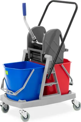 Produktbild von ulsonix Putzwagen mit Presse - 2 Eimer - 2 x 17 L