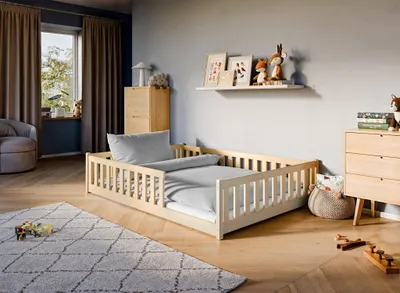Obrázek produktu pro Podlahová postel pro děti 140x200 MIRAKLE - borovice