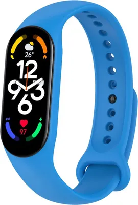 Produktbild von Sport Ersatz Armband für Xiaomi Mi Band 5 7 6 NFC Amazfit Band 5 Loop Silikon, Farbe:Dunkle Blau
