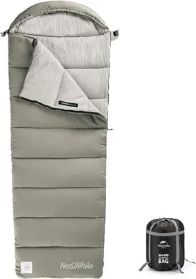 Produktbild von Naturehike Waschbarer Baumwollschlafsack - 24.8-53.6°F Leichter Mumienschlafsack für Erwachsene, 3 Jahreszeiten Wasserdicht Campingausrüstung