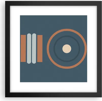 Produktbild von Gerahmtes Poster - Schwarzer Rahmen - Abstrakt modern Muster - 30x30 cm - Wand Bild - Wanddeko - Wandbilder - Kunstposter - Wandposter - Bilderrahmen - Bilder - Kunstdruck - P2BAC30x30-4567