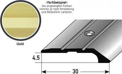 Produktbild von Abschlussprofil / Abschlussleiste "Maryville", 4,5 mm Einfasshöhe, Aluminium eloxiert, gebohrt-goldfarbig-900-gebohrt